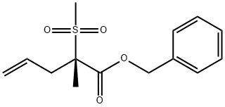 benzyl(S)-2-methyl-2-(methylsulfonyl)pent-4-enoate 结构式