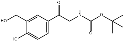 N-[2-[4-羟基-3-(羟基甲基)苯基]-2-氧代乙基]氨基甲酸叔丁酯 结构式