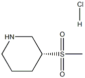 (3R)-3-methanesulfonylpiperidine hydrochloride 结构式