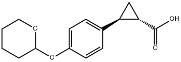 trans-2-[4-(oxan-2-yloxy)phenyl]cyclopropane-1-carboxylic acid 结构式