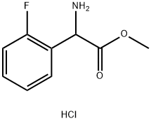 DL-2-氟苯甘氨酸甲酯盐酸盐 结构式