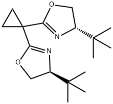 (4S,4'S)-2,2'-环丙亚基双[4-叔丁基-4,5-二氢噁唑] 结构式