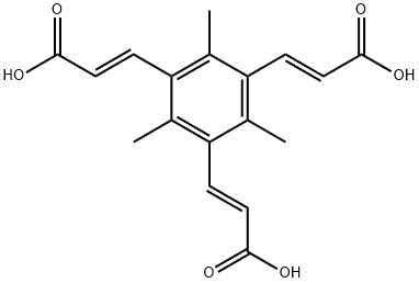 2-Propenoic acid,3,3',3''-(2,4,6-trimethyl-1,3,5-benzenetriyl)tris-,(2E,2'E,2''E)- 结构式