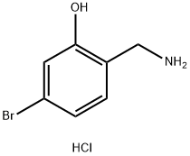 2-氨基甲基-5-溴苯酚盐酸盐 结构式