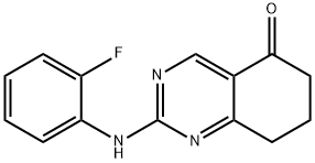 2-((2-FLUOROPHENYL)AMINO)-7,8-DIHYDROQUINAZOLIN-5(6H)-ONE 结构式