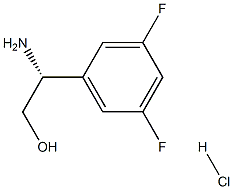 (R)-2-氨基-2-(3,5-二氟苯基)乙醇盐酸盐 结构式