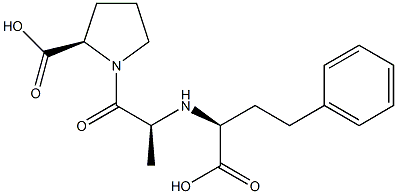 D-脯氨酸，N-[（（1S）-1-羧基-3-苯基丙基] -L-丙氨酰- 结构式