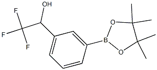 (3-(2,2,2-TRIFLUORO-1-HYDROXYETHYL)PHENY)BORONIC ACID PINACOLESTER 结构式