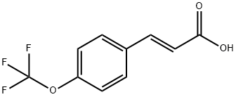 (E)-3-(4-(三氟甲氧基)苯基)丙烯酸 结构式