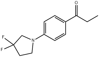 1-(4-(3,3-difluoropyrrolidin-1-yl)phenyl)propan-1-one 结构式