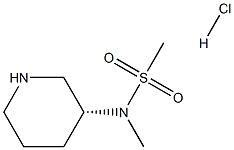 N-methyl-N-[(3R)-piperidin-3-yl]methanesulfonamide hydrochloride 结构式