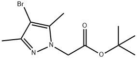 1H-吡唑-1-乙酸,4-溴-3,5-二甲基-,1,1-二甲基乙基酯 结构式
