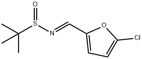 (S,E)-N-((5-chlorofuran-2-yl)methylene)-2-methylpropane-2-sulfinamide 结构式
