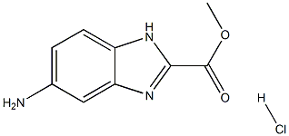 5-氨基-1H-苯并咪唑-2-羧酸甲酯盐酸盐 结构式