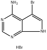5-溴-7H-吡咯并[2,3-D]嘧啶-4-胺氢溴酸盐 结构式