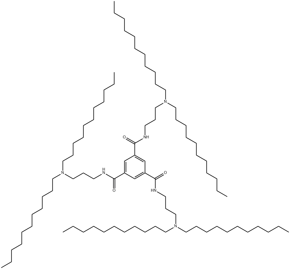 1,3,5-Benzenetricarboxamide, N1,N3,N5-tris[3-(diundecylamino)propyl]- 结构式