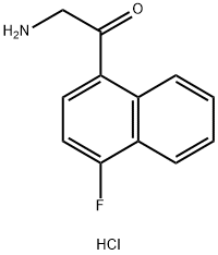 2-amino-1-(4-fluoronaphthalen-1-yl)ethan-1-one hydrochloride 结构式