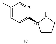(S)-5-氟-2-(吡咯烷-2-基)吡啶 盐酸盐 结构式