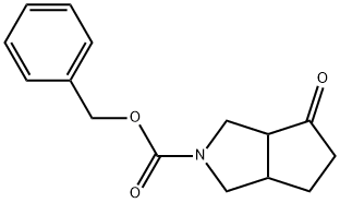 BENZYL 4-OXOHEXAHYDROCYCLOPENTA[C]PYRROLE-2(1H)-CARBOXYLATE 结构式
