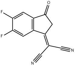 	5,6-二氟-3-(二氰基亚甲基)靛酮 结构式