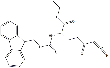 (S)-N-Fmoc-6-diazo-5-oxo-norleucine ethyl ester 结构式
