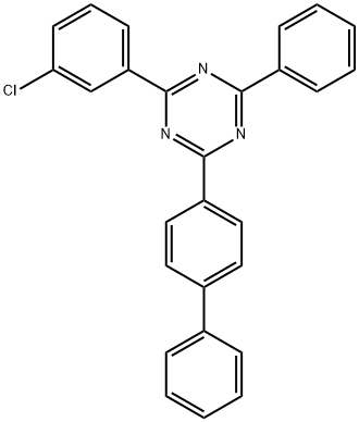 2-联苯-4-基-4-(3-氯苯基)-6-苯基-[1,3,5]三嗪 结构式