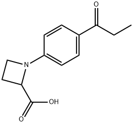 1-(4-propionylphenyl)azetidine-2-carboxylic acid 结构式