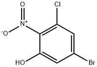 5-溴-3-氯-2-硝基苯酚 结构式