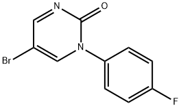 5-Bromo-1-(4-fluorophenyl)pyrimidin-2(1H)-one 结构式