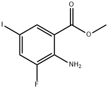 2-氨基-3-氟-5-碘苯甲酸甲酯 结构式