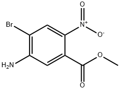 2-硝基-4-溴-5-氨基苯甲酸甲酯 结构式