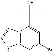 2-(6-bromo-1H-indol-4-yl)propan-2-ol 结构式