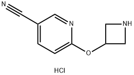 6-(氮杂环丁烷-3-基氧基)烟腈盐酸盐 结构式