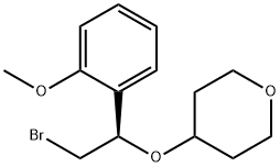 (R)-4-(2-溴-1-(2-甲氧基苯基)乙氧基)四氢-2H-吡喃 结构式