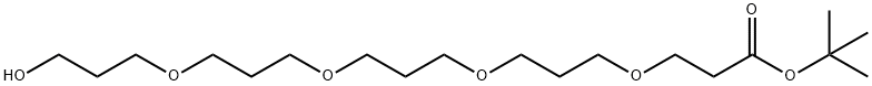tert-butyl 19-hydroxy-4,8,12,16-tetraoxanonadecanoate 结构式