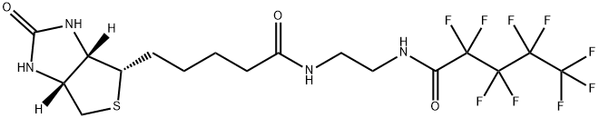 2,2,3,3,4,4,5,5,5-nonafluoro-N-(2-(5-((3aS,4S,6aR)-2-oxohexahydro-1H-thieno[3,4-d]imidazol-4-yl)pentanamido)ethyl)pentanamide 结构式