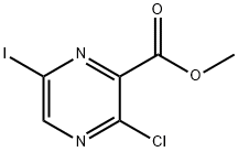 3-氯-6-碘吡嗪-2-羧酸甲酯 结构式