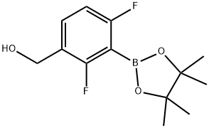 (2,4-二氟-3-(4,4,5,5-四甲基-1,3,2-二氧硼杂环戊烷-2-基)苯基)甲醇 结构式