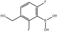 2,6-Difluoro-3-hydroxymethylphenylboronic acid 结构式