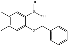 2-苄氧基-4,5-二甲基苯硼酸 结构式