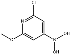 2-Chloro-6-methoxypyridine-4-boronic acid 结构式