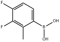 3,4-二氟-2-甲基苯基硼酸 结构式