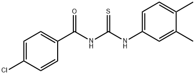 4-chloro-N-{[(3,4-dimethylphenyl)amino]carbonothioyl}benzamide 结构式
