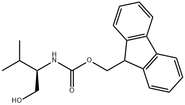(R)-(9H-Fluoren-9-yl)methyl (1-hydroxy-3-methylbutan-2-yl)carbamate 结构式