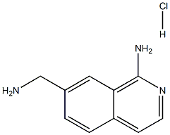 7-(aminomethyl)isoquinolin-1-amine hydrochloride 结构式