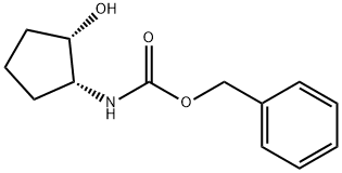 benzyl (1R,2S)-2-hydroxycyclopentylcarbamate 结构式