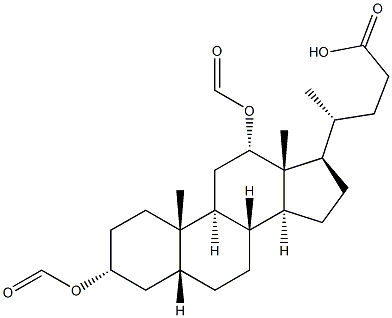 Cholan-24-oic acid,3,12-bis(formyloxy)-, (3a,5b,12a)- 结构式