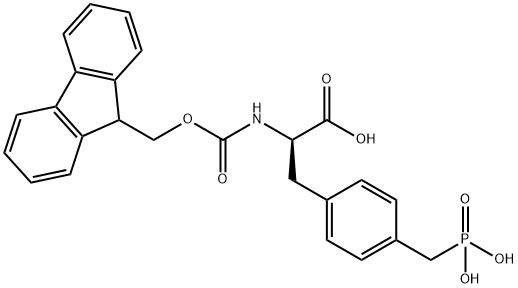 N-FMOC-D-4-磷甲基苯丙氨酸 结构式