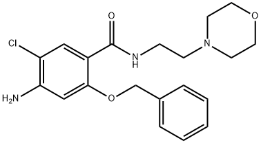 4-氨基-5-氯-N-[2-(4-吗啉基)乙基]-2-(苯基甲氧基)苯甲酰胺 结构式