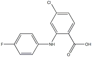 4-chloro-2-[(4-fluorophenyl)amino]benzoic acid 结构式